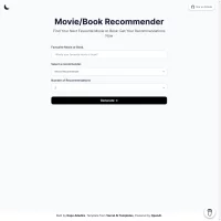 Movie & Book Recommender