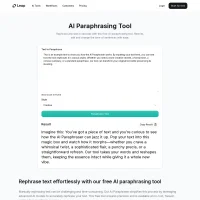 Leap AI Paraphrasing Tool