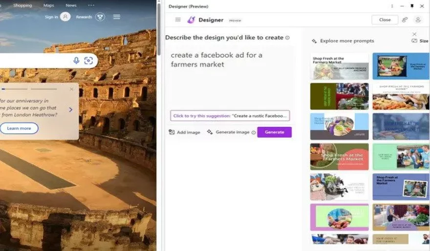 Microsoft Designer Now Widely Available in Edge in the US