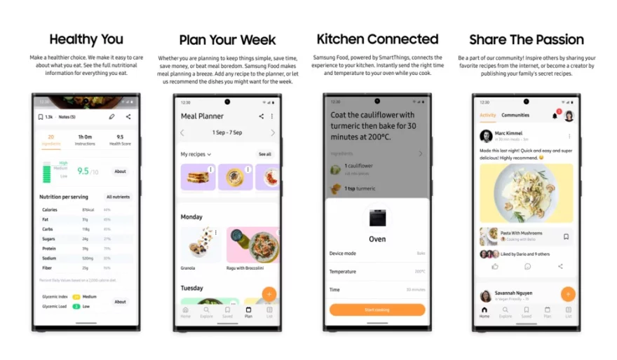 Samsung Launches Samsung Food, a Meal Planning and Suggestion Platform