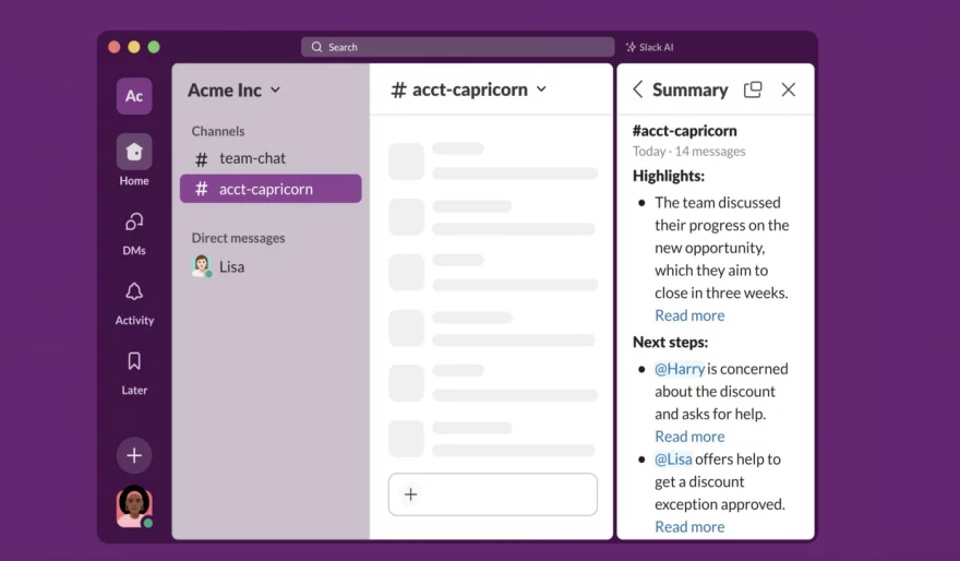 Slack Launches Built-In AI Tool to Summarize Threads, Offer Channel Recaps, and Search for Answers