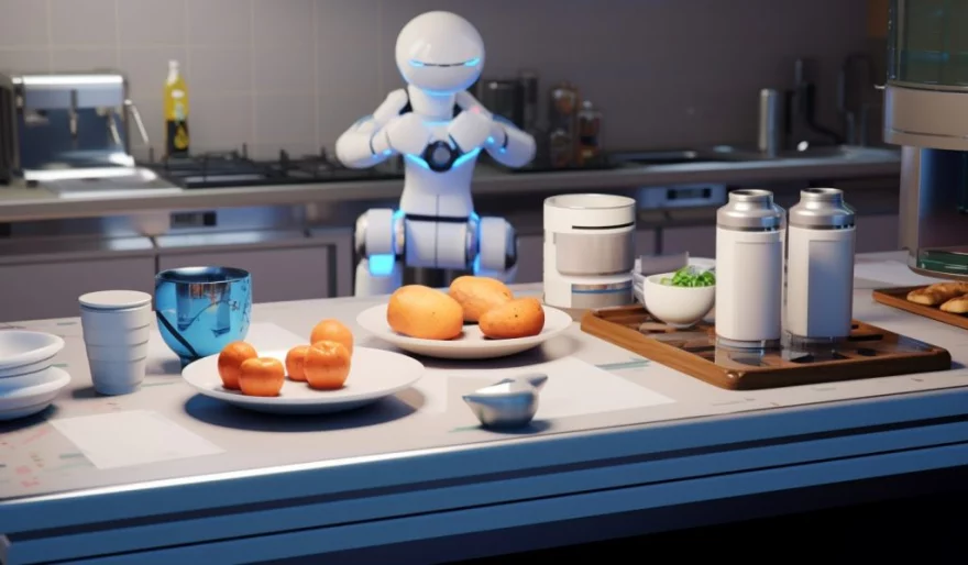 TRI is teaching robots to make breakfast using generative AI and a sense of touch