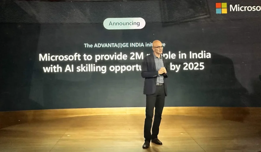 Microsoft Pledges to Train 2 Million Indians in AI