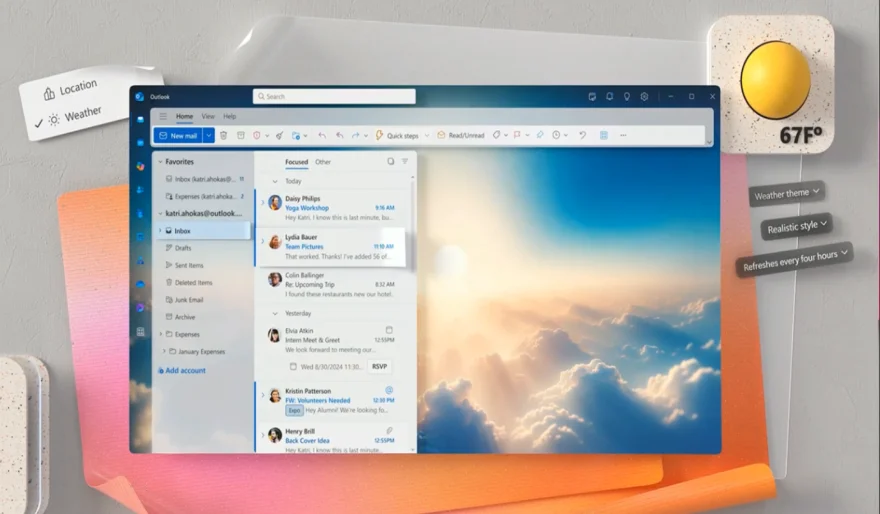 Microsoft Outlook now lets you create personalized AI-powered themes