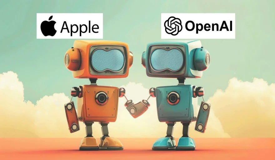 OpenAI and Apple collaborate to bring new AI features to Apple devices.