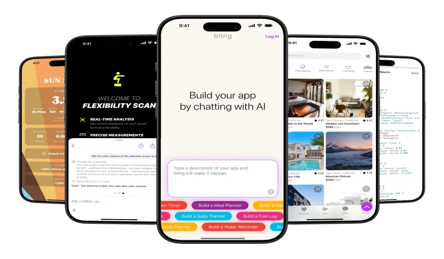 Bitrig: AI-Powered iPhone App Builder – Create Native iOS Apps with No Code in Minutes