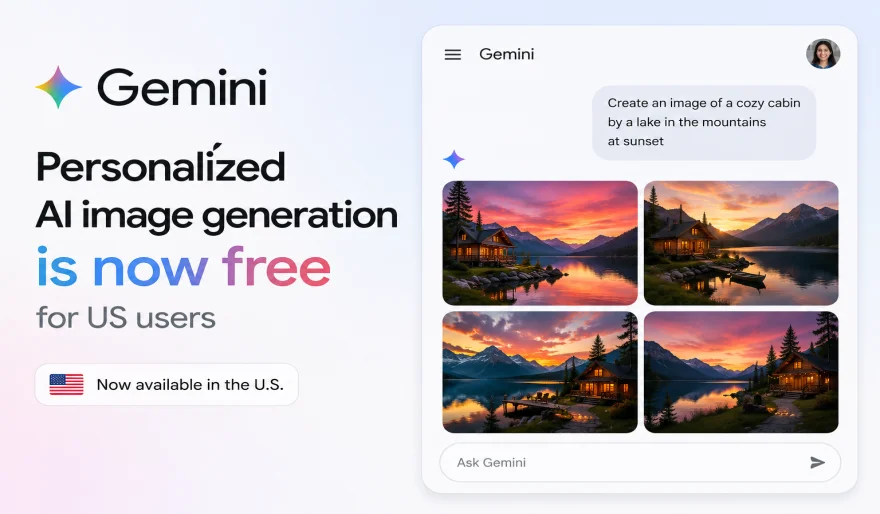 Gemini's Personalized AI Image Generator Is Now Free for U.S. Users