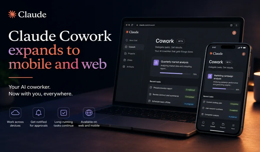 Claude Cowork Expands to Mobile and Web, Bringing AI Workflows Anywhere