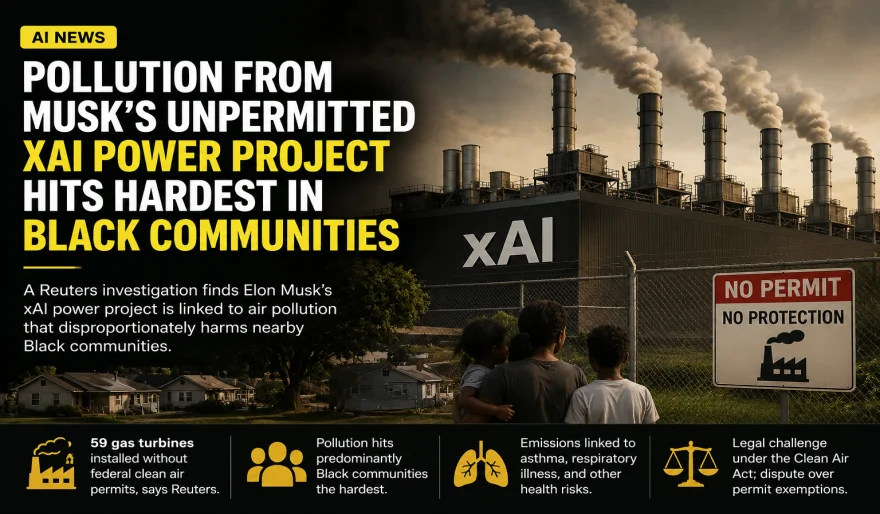 Reuters Investigation Says xAI Power Project Pollution Hits Black Communities Hardest