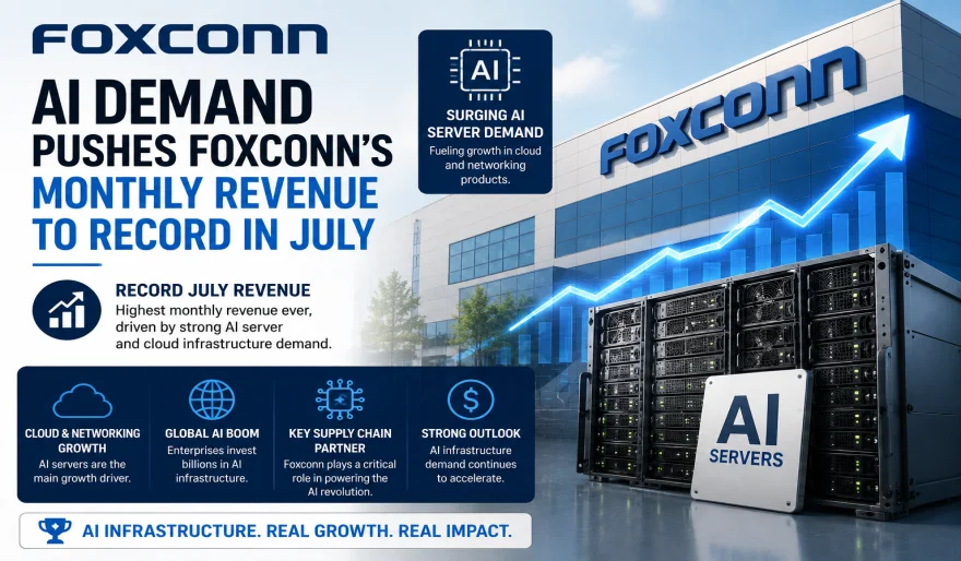 AI Boom Pushes Foxconn to Record July Revenue